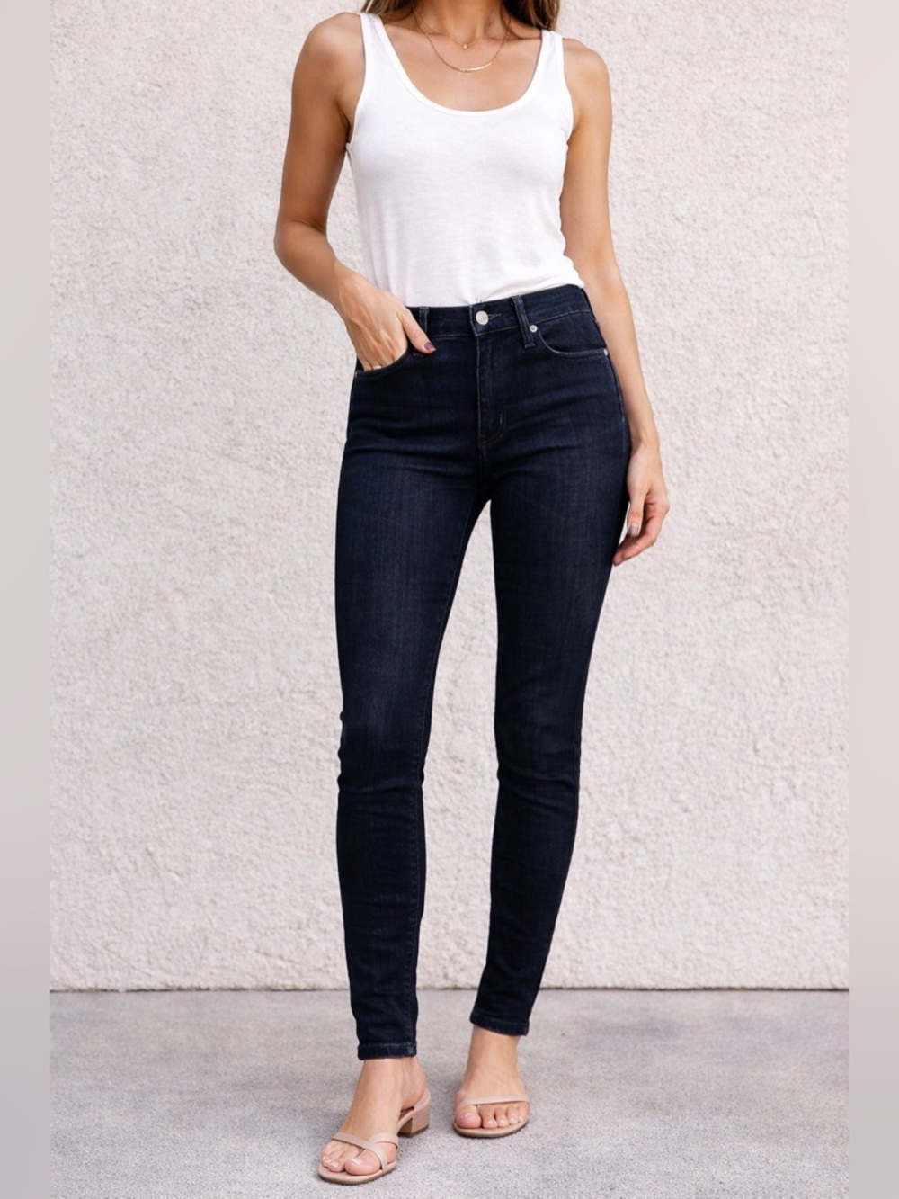 PAIGE High-Rise Skinny Jeans in Dark Indigo